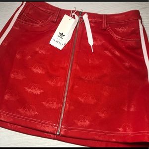 NWT FIORUCCI  X ADIDAS Red Mini Skirt sz M